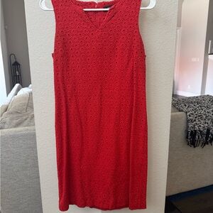 Elegant Red Sleeveless Dress
